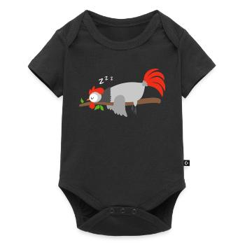 T-shirt avec motif coq « Bonne nuit » - Body à manches courtes Premium Bébé - noir - Devant