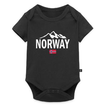 Norvège - Norvège - Norvège - Drapeau - Scandinavie - Body à manches courtes Premium Bébé - noir - Devant