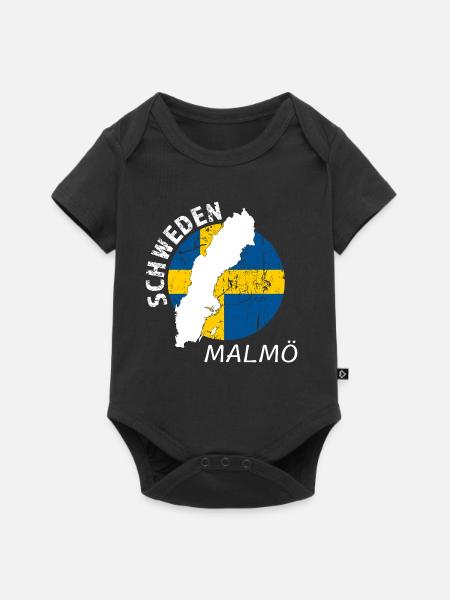 Malmö - Baby Premium Kurzarmbody - Schwarz