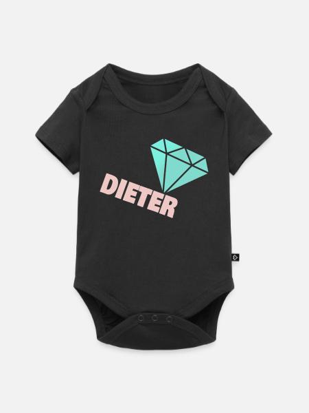 Funkelnder Diamant mit Dieter - Baby Premium Kurzarmbody - Schwarz