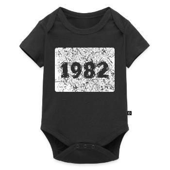 Retro year 1982 with demolition design - Baby Premium short-sleeve bodysuit - black - Front