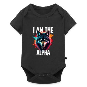 I am the Alpha Wolf - Baby Premium Kurzarmbody - Schwarz - Vorne