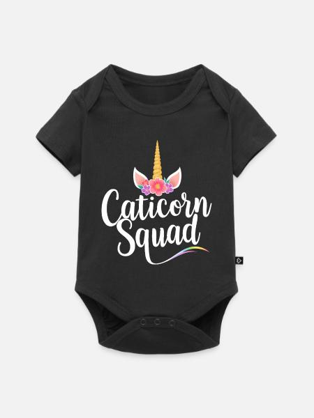 Caticorn Squad - Baby Premium Kurzarmbody - Schwarz