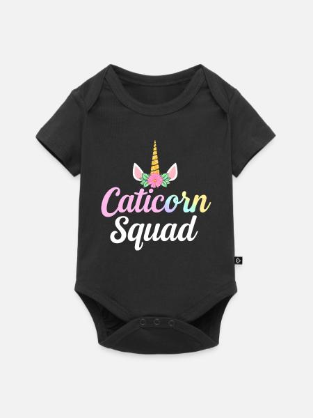 Caticorn Squad - Baby Premium Kurzarmbody - Schwarz
