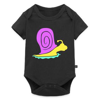 snail shell snail colorful cute silhouette cool - Baby Premium short-sleeve bodysuit - black - Front