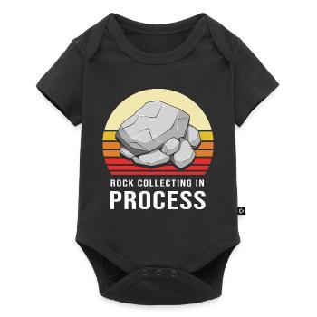 Steine Sammler Geologe Geologin Geologie Gestein - Baby Premium Kurzarmbody - Schwarz - Vorne