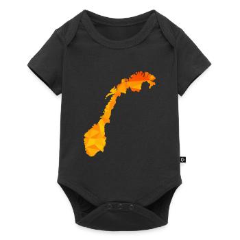 Norvège - Norvège - Norvège - Drapeau - Scandinavie - Body à manches courtes Premium Bébé - noir - Devant
