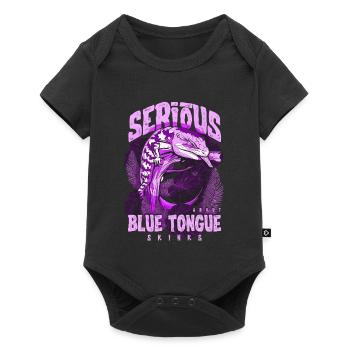 Serious About Blue Tongue Skinks Reptile Keeper - Baby Premium short-sleeve bodysuit - black - Front