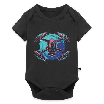 Dynamic Drone - Baby Premium short-sleeve bodysuit - black - Front