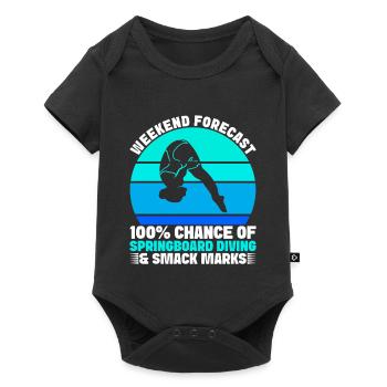Diving diving board - Baby Premium short-sleeve bodysuit - black - Front