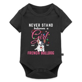 T-shirt Empowerment Fille et Bouledogue Français - Body à manches courtes Premium Bébé - noir - Devant