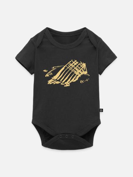 Abstrakt - Baby Premium Kurzarmbody - Schwarz