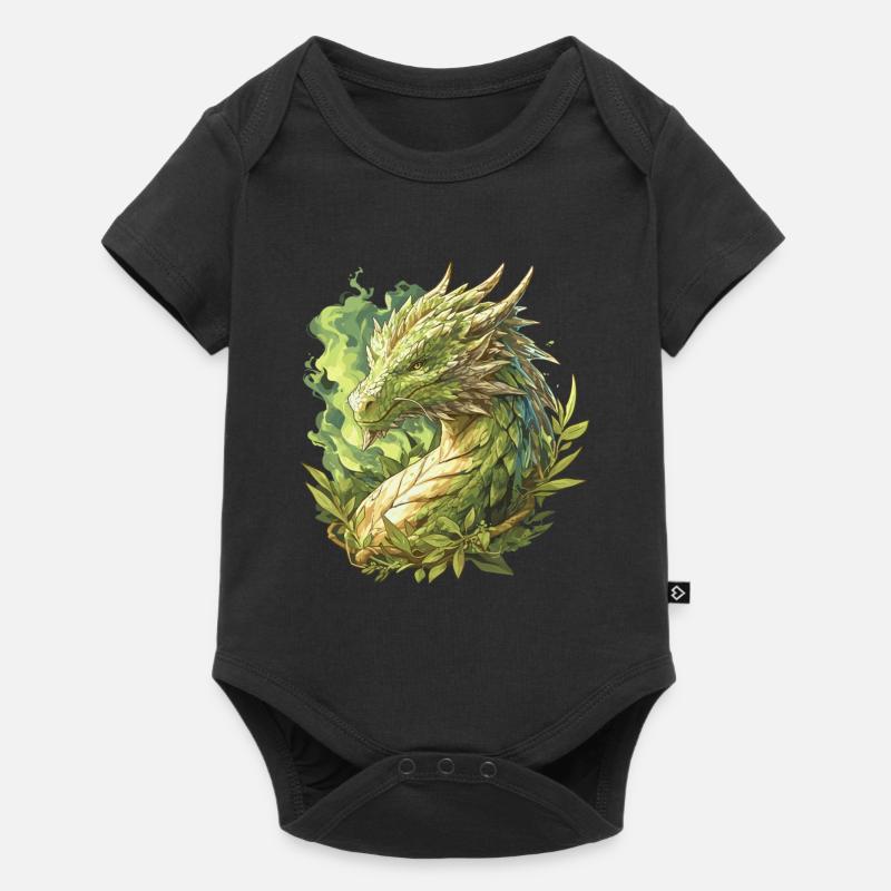 Drachen Drache - Baby Premium Kurzarmbody - Schwarz