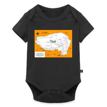 Historical Map of Tibet 1914 - 1950 - Baby Premium short-sleeve bodysuit - black - Front