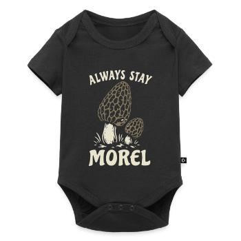 Morel, Always stay morel, pun - Baby Premium short-sleeve bodysuit - black - Front