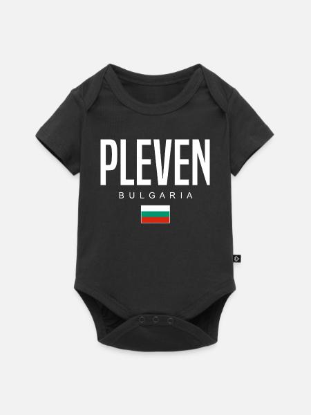 Pleven Bulgarien - Baby Premium Kurzarmbody - Schwarz