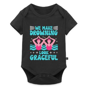 Natation synchronisée Natation artistique Sports nautiques - Body à manches courtes Premium Bébé - noir - Devant