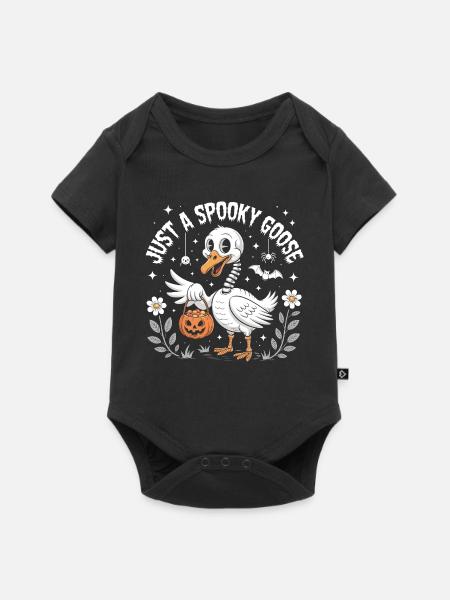 Nur eine gruselige Gans - Baby Premium Kurzarmbody - Schwarz