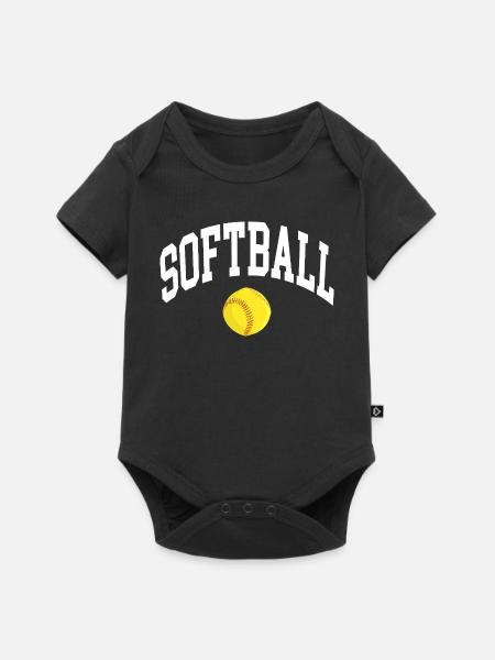 Softball - Baby Premium Kurzarmbody - Schwarz