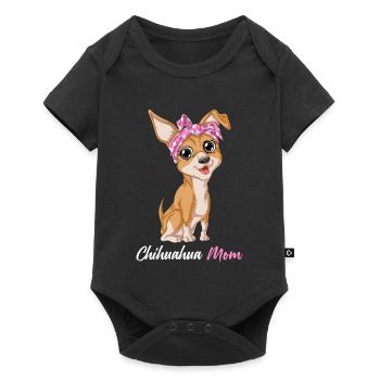 Funny Chihuahua Mom Pet Art Perfect Mother’s Day - Baby Premium short-sleeve bodysuit - black - Front