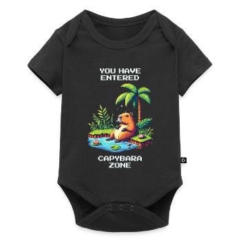 Enter the Capybara Zone | Capybara &amp; Chill - Baby Premium short-sleeve bodysuit - black - Front