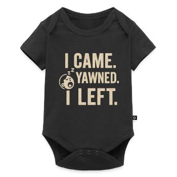 Sleepy Yawn Left Tee Design - Baby Premium short-sleeve bodysuit - black - Front