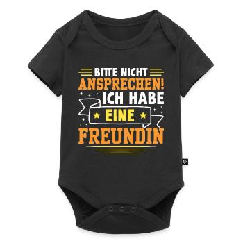 Malle PLEASE DO NOT SPEAK Funny - Baby Premium short-sleeve bodysuit - black - Front