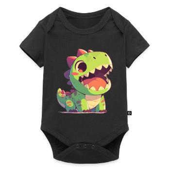 Dino Dinosaure Dinosaure - Body à manches courtes Premium Bébé - noir - Devant