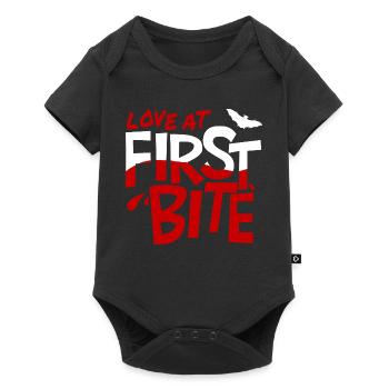 Liebe auf den ersten Biss - Baby Premium Kurzarmbody - Schwarz - Vorne