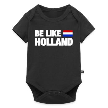 Holland Flag Design Motif - Baby Premium short-sleeve bodysuit - black - Front