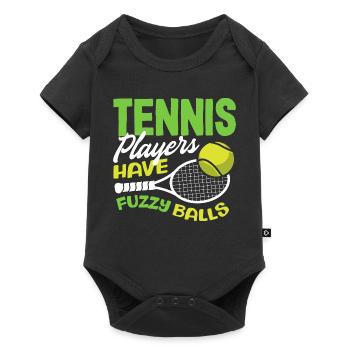 Tennis Players Have Fuzzy Balls - Baby Premium short-sleeve bodysuit - black - Front