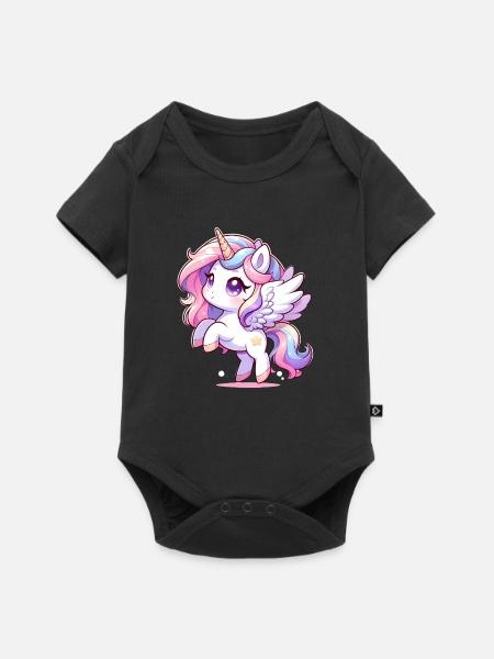 Magisches Einhorn - Baby Premium Kurzarmbody - Schwarz