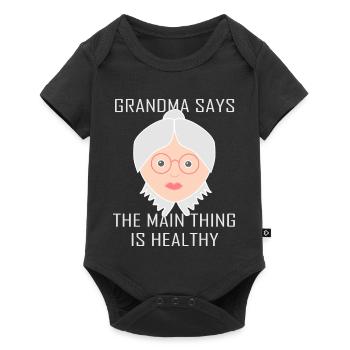 granny - Baby Premium short-sleeve bodysuit - black - Front