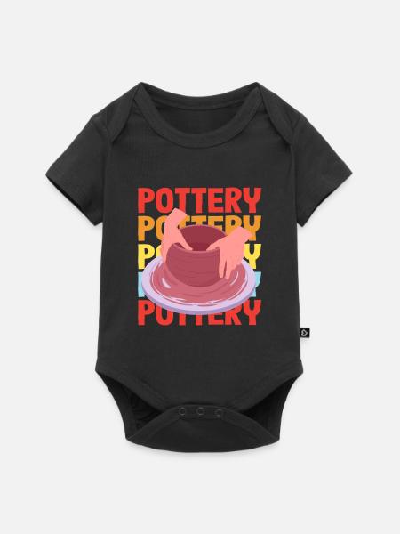 Keramik Enthusiast: Pottery Kunstliebhaber - Baby Premium Kurzarmbody - Schwarz