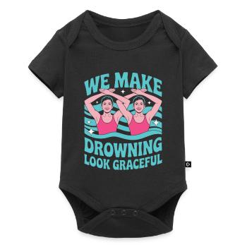Natation synchronisée Natation artistique Sports nautiques - Body à manches courtes Premium Bébé - noir - Devant