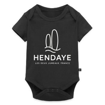 Motif Nature hendaye - Body à manches courtes Premium Bébé - noir - Devant