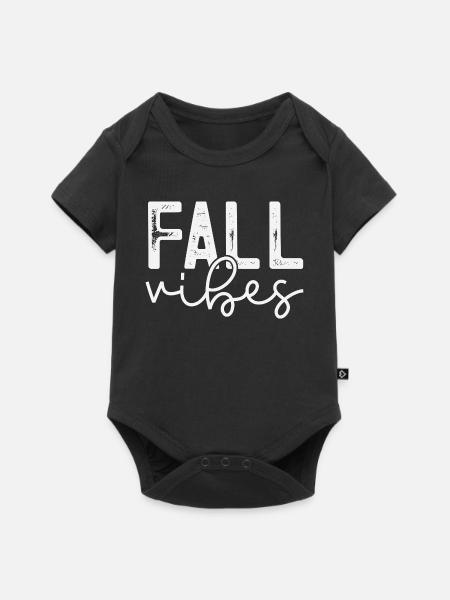 Herbst Vibes Schlangenmuster Design - Baby Premium Kurzarmbody - Schwarz