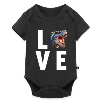 Dino Dinosaure Dinosaure - Body à manches courtes Premium Bébé - noir - Devant