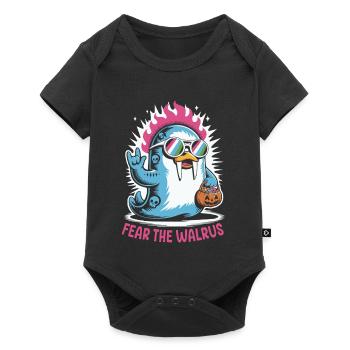 Walrus Punk Rocker Halloween - Baby Premium short-sleeve bodysuit - black - Front