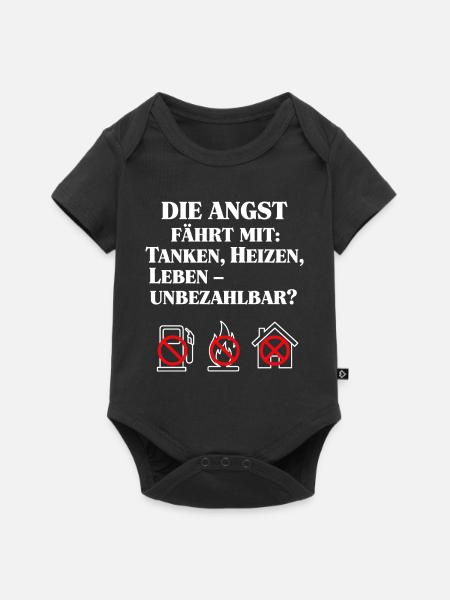 Die Angst fährt mit - Baby Premium Kurzarmbody - Schwarz