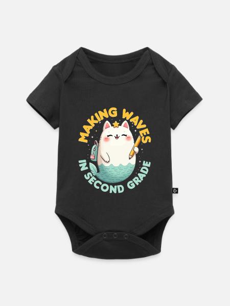Meerjungfrau Making Waves In Second Grade - Baby Premium Kurzarmbody - Schwarz