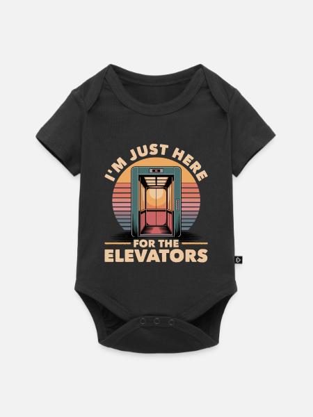 Elevator toddler & kids - Baby Premium Kurzarmbody - Schwarz