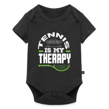 Le tennis est ma thérapie pour les joueurs de tennis - Body à manches courtes Premium Bébé - noir - Devant