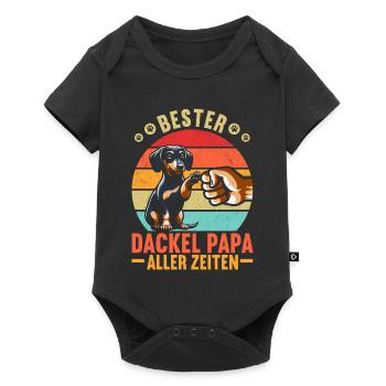 Dachshund Dad Dachshund Design Men Father's Day - Baby Premium short-sleeve bodysuit - black - Front