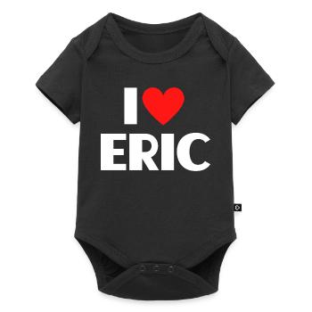 I love Eric Rotes Herz Romantischer Name Fan - Baby Premium Kurzarmbody - Schwarz - Vorne