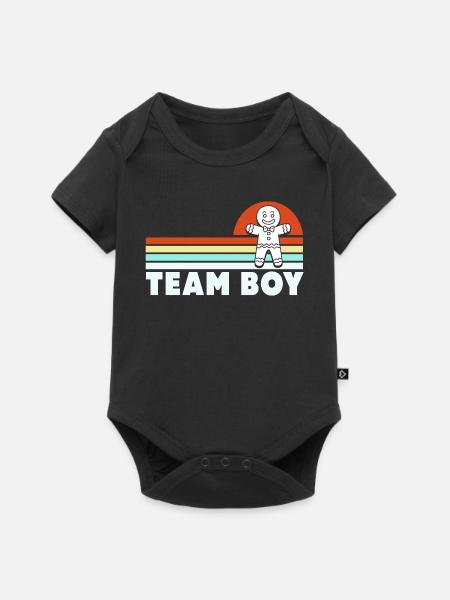 Team Boy Weihnachten - Baby Premium Kurzarmbody - Schwarz