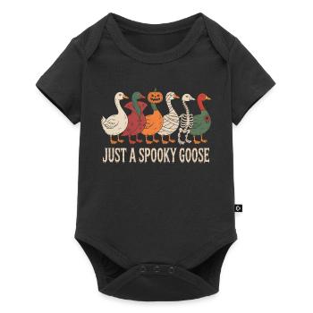 Just A Spooky Goose Halloween Vibes - Baby Premium short-sleeve bodysuit - black - Front