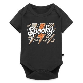 Spooky Retro Lightning Halloween - Baby Premium short-sleeve bodysuit - black - Front