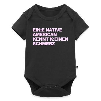 SATIRE WOKE : Un Indien ne connaît pas la douleur - Body à manches courtes Premium Bébé - noir - Devant