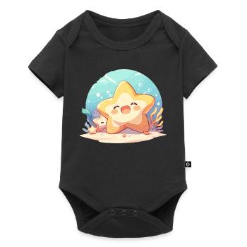 Seesterne Seestern - Baby Premium Kurzarmbody - Schwarz - Vorne